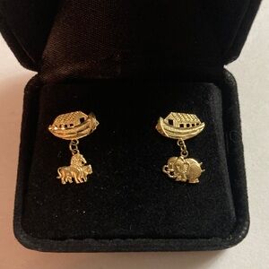 10k Yellow Gold Oroamerica Noah’s Ark Earrings